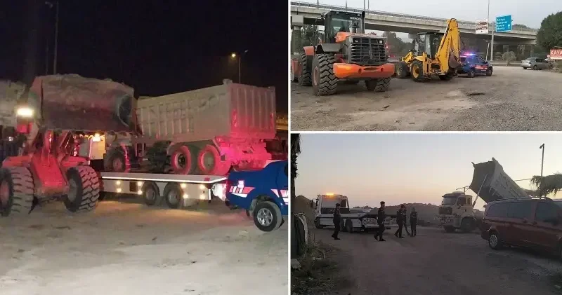 Sahilden kamyonla kum hırsızlığı: Bir tutuklama iki kişi aranıyor Antalya Haberleri