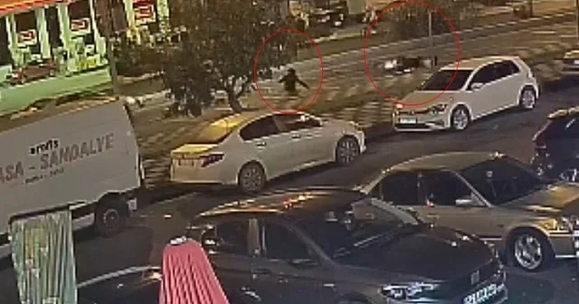 Metrelerce sürüklendi, kazayı yara almadan atlattı: O anlar kamerada Tekirdağ Haberleri