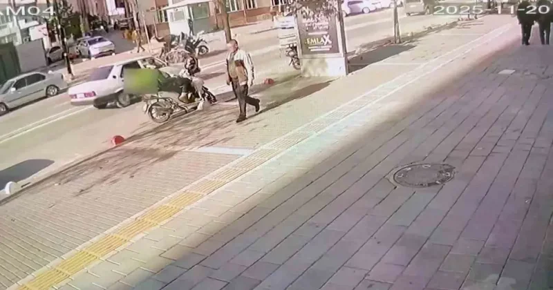 Motosiklet sürücüsünün dikkatsizliği kazaya neden oldu