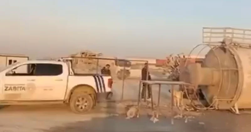 Hatay da yolun ortasına beton döken firmanın faaliyeti durduruldu