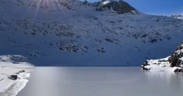 Artabel Gölleri Tabiat Parkı nda bulunan 20 den fazla göl buz tuttu Gümüşhane Haberleri