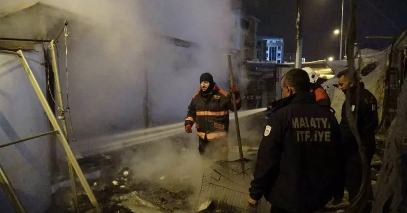 Malatya’da konteyner çarşıda yangın: 1 yaralı