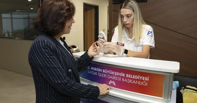 Dünya Diyabet Günü nde belediye personellerine şeker ölçümü Mersin Haberleri
