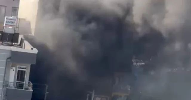 Hatay da iş yerinde çıkan yangın, üst kattaki daireye sıçradı Hatay Haberleri