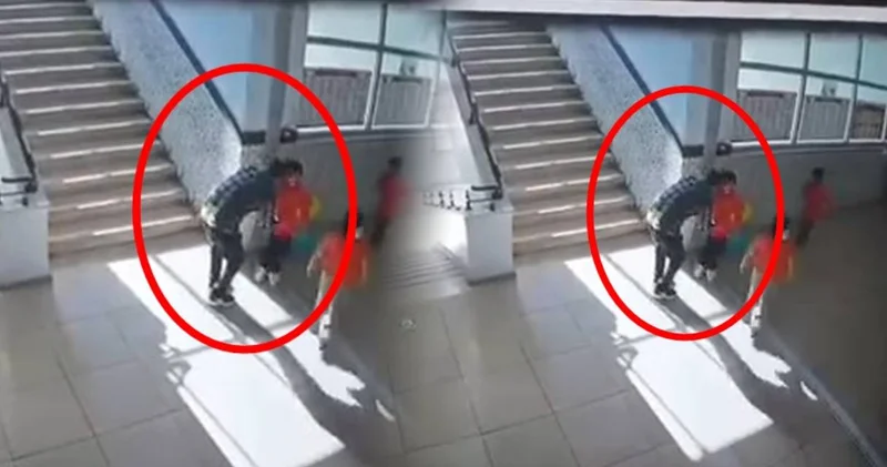 Boğazına yiyecek kaçan öğrencisinin yardımına koştu! Küçük kız Heimlich manevrasıyla kurtuldu