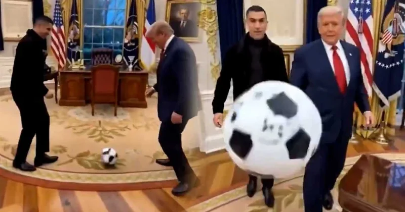 Trump ve Ronaldo, ofiste maç yaptı Sözcü Gazetesi