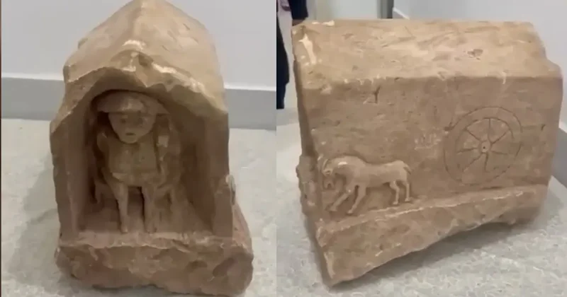 Değeri 5 milyon TL! Roma dönemine ait mezar steli ele geçirildi