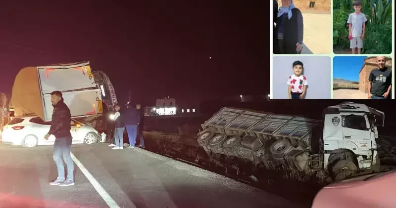 Diyarbakır da 5 aracın karıştığı kazada ölen 4 kişi toprağa verildi