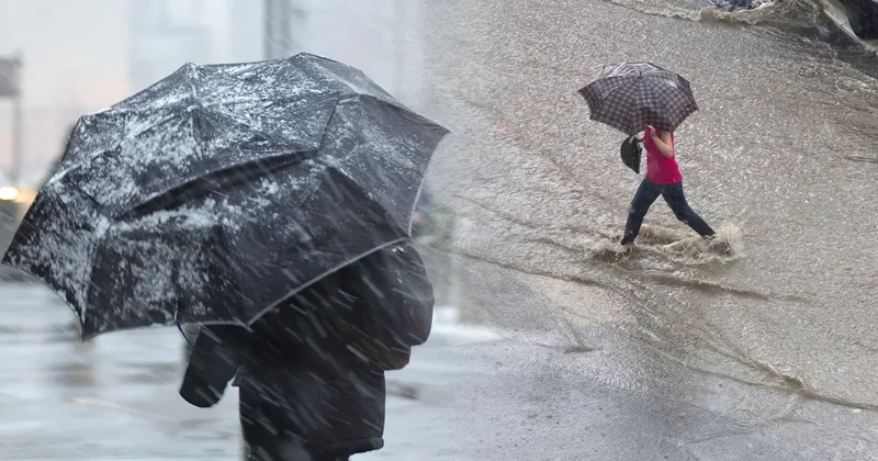 Meteoroloji il il açıkladı: 36 kente sağanak ve kar yağışı geliyor!