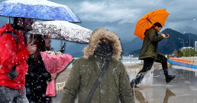 Yeni bir yağış sistemi geliyor: Meteoroloji den kuvvetli sağanak uyarısı: 10 ilde kar, 28 ilde sağanak alarmı