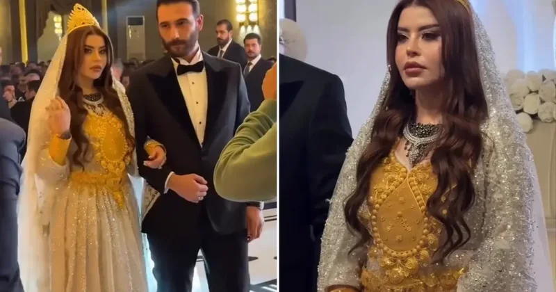 Nazdar Barzani ile Kahraman Zülfikar İzol evlendi! Geline kilolarca altın takıldı