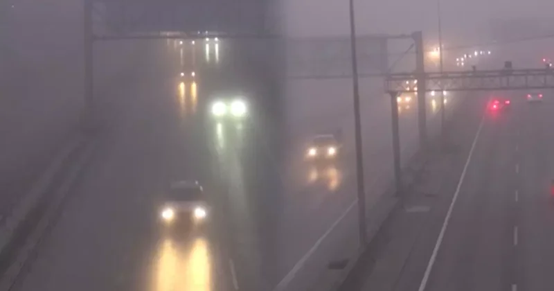 O ilde yoğun sis trafiği olumsuz etkiledi: Görüş mesafesi 75 metreye düştü
