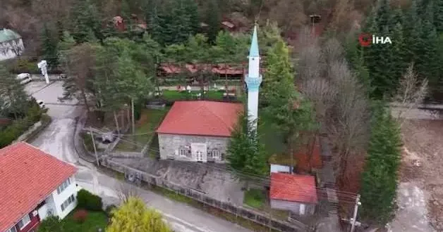 Bolu’daki 500 yıllık Ilıca Musa Paşa Camii havadan görüntülendi