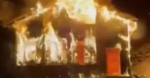 Sakarya da yayla evi alev alev yandı VİDEO İZLE