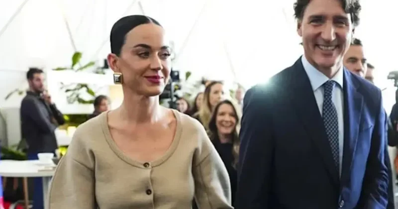 Katy Perry ve Justin Trudeau Davos ta el ele