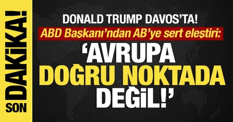 Son dakika...Trump tan Davos ta Grönland çıkışı: Satın almak için müzakere yapılmalı