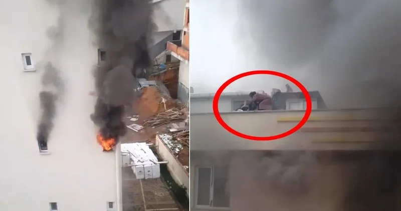 5 katlı binada can pazarı: 8 i çocuk 12 kişi mahsur kaldı