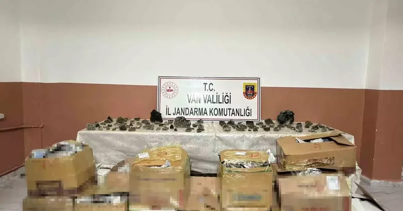 Van’da bin 410 adet epidotlu kuvars taşı ele geçirildi