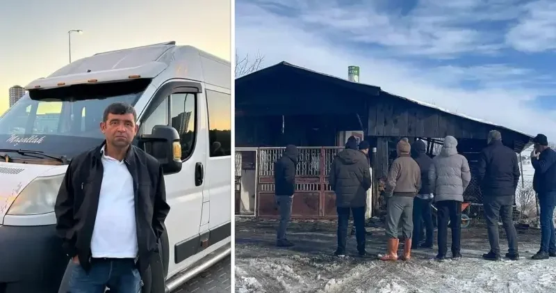 Alevlere teslim olan minibüsünü izlerken kalbine yenik düştü Kastamonu Haberleri
