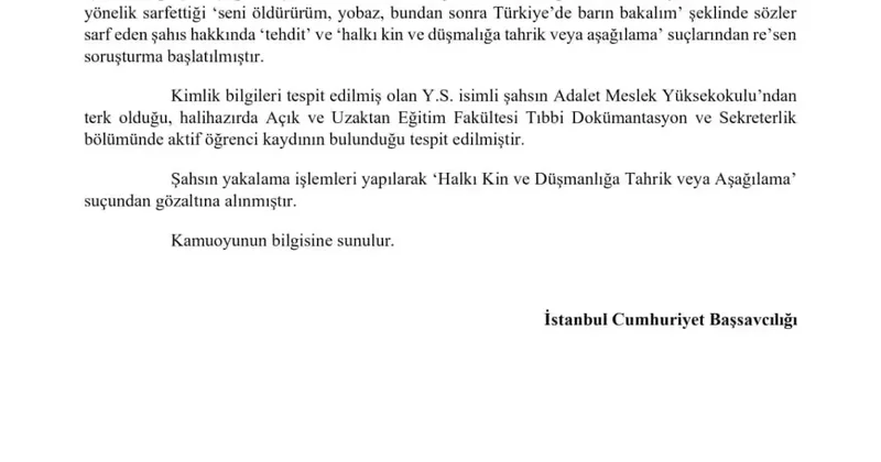 Bakan Gürlek ten Tehditlere Sert Yanıt