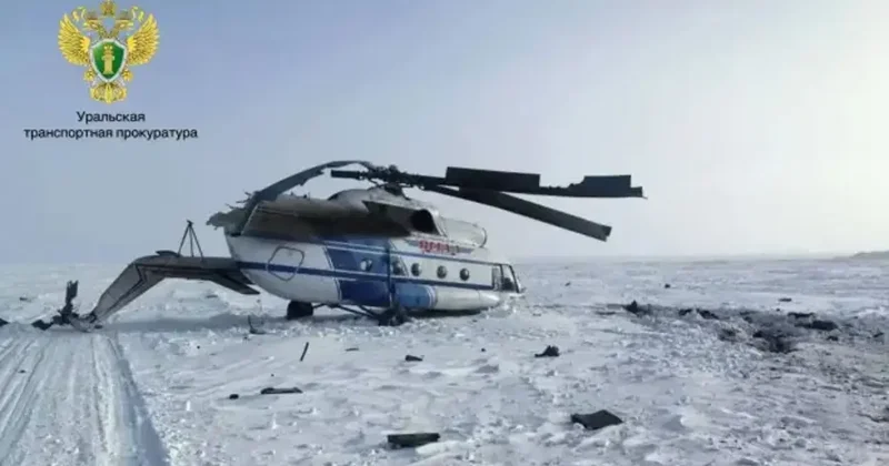 Rusya da bir helikopter sert iniş yaptı: 5 kişi öldü