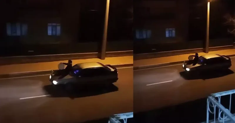 Aracın üzerine çıkan davulcu mahalleliyi sahura böyle uyandırdı
