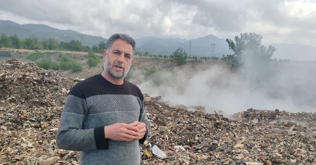 Osmaniye den Hatay a taşınan ve içten içe yanan çöplere vatandaşlar çözüm bekliyor Hatay Haberleri