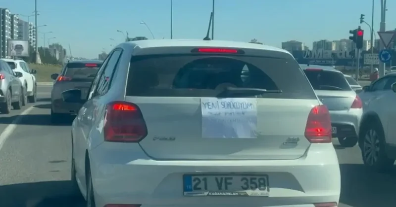 Diyarbakır da kadın sürücü trafiğe böyle çıktı!
