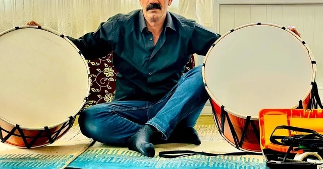 Çermik te 40 yıldır baba mesleği davul imalatı yapıyor Diyarbakır Haberleri