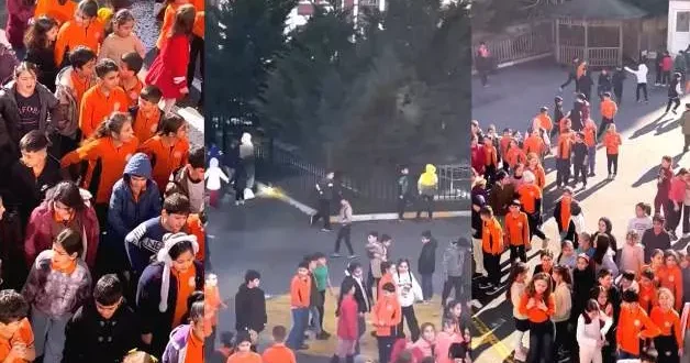 Bakan Tekin paylaştı, beğeni yağdı: Okul bahçesinde ey sevgili coşkusu