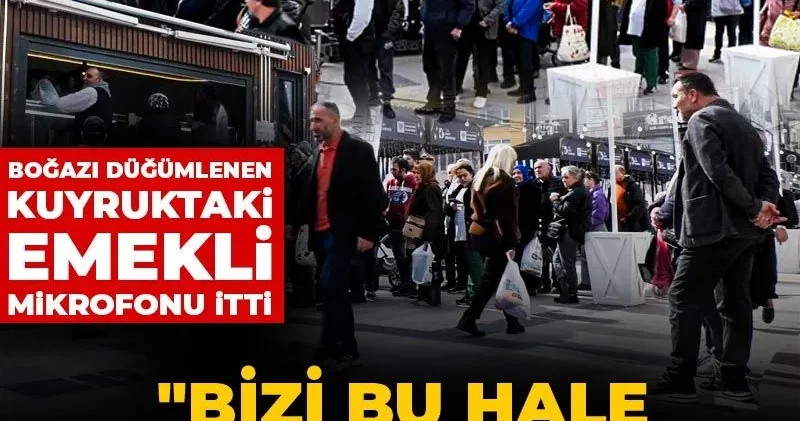 Emekli ucuz et kuyruğunda konuşamadı: Bizi bu hale getirenler utansın