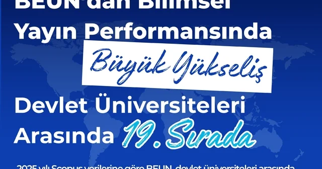 BEUN dan bilimsel yayın performansında büyük yükseliş Zonguldak Haberleri