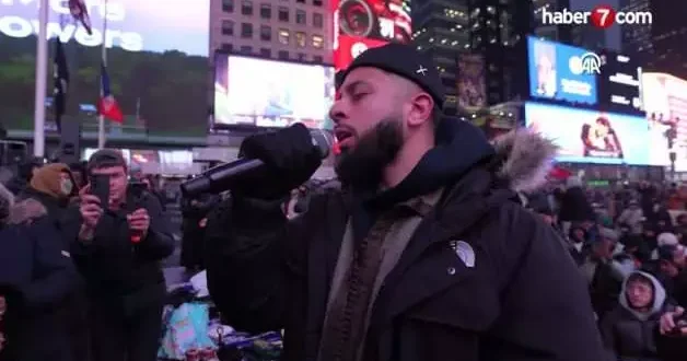 New York un ünlü Times Meydanı nda iftar programı düzenlendi