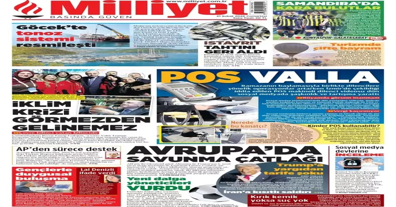 21 Şubat Cumartesi gazete manşetleri Terör her sene 6 Şubat ı yaşattı! Her 12 ayda 100 milyar dolar yok oluyor