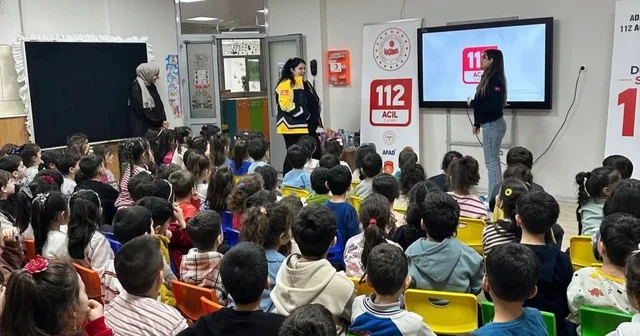Adıyaman da minik öğrencilere acil çağrı farkındalık eğitimi Adıyaman Haberleri