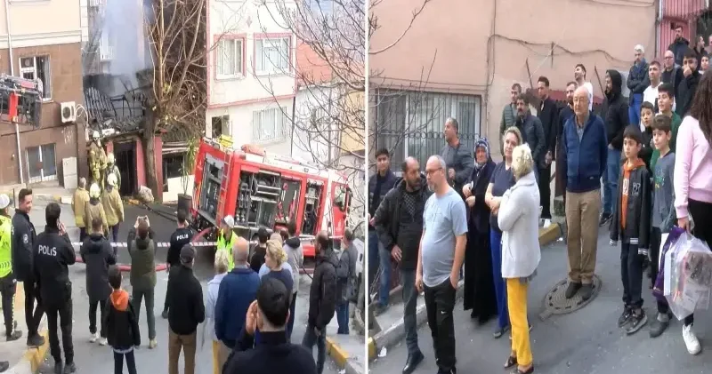 Beyoğlu nda korku dolu anlar: Gecekondu alev alev yandı Gündem Haberleri