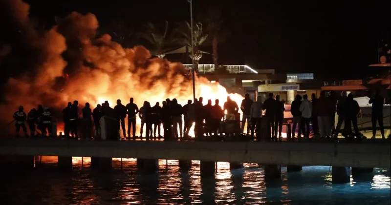 Bodrum’da marina alev alev yanıyor Sözcü Gazetesi