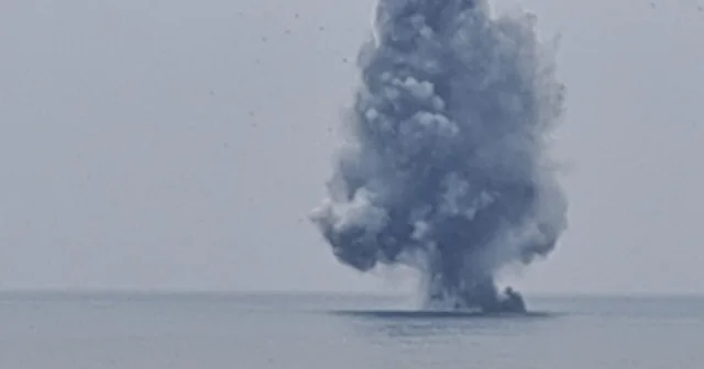 Ordu da kıyıya vuran insansız deniz aracı imha edildi Ordu Haberleri