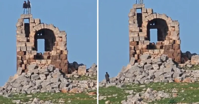 Tarihi yapıda tepki çeken halay