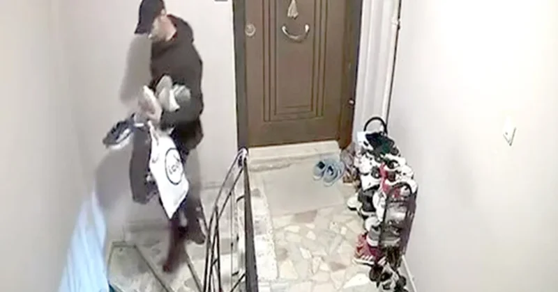 Avcılarda ayakkabı hırsızlığı kamerada: Mağazada gezer gibi kapı önlerinden tek tek topladı Sözcü Gazetesi