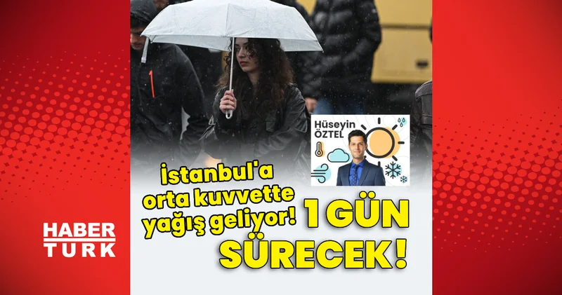 İstanbul a orta kuvvette yağış geliyor! 1 gün sürecek! En son haberler Son dakika hava durumu Son dakika haberleri