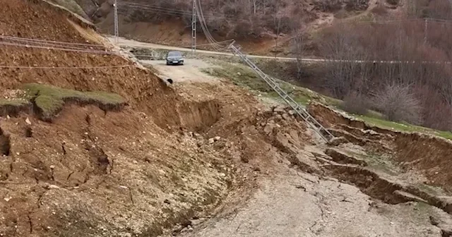 Samsun’da heyelan ulaşımı ve elektriği kesti VİDEO İZLE