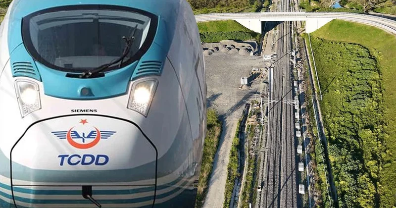 Bursa Ankara hızlı tren hattı rayları böyle görüntülendi