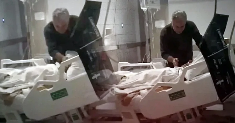 Böyle evlat olmaz olsun! Hasta yatağındaki babasını böyle darp etti