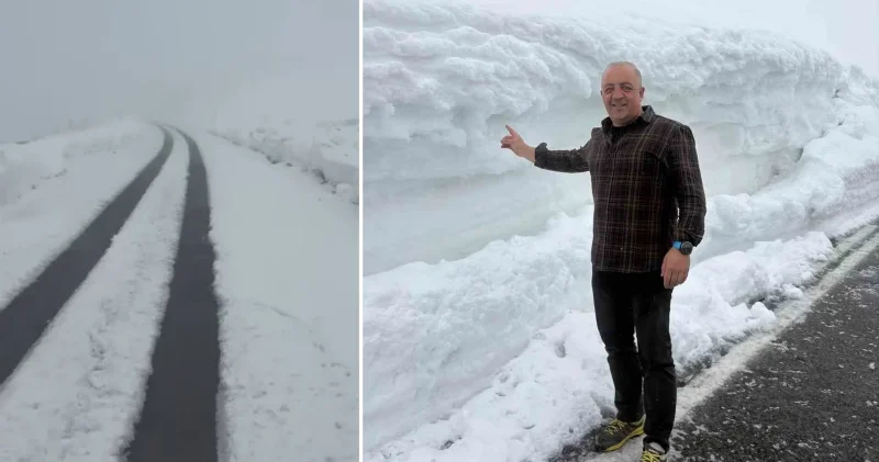 Nisan ortasında kış geri döndü: Kars Erzurum karayolu beyaza gömüldü Kars Haberleri