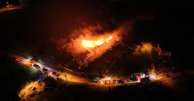 Samsun da meyve deposunda yangın