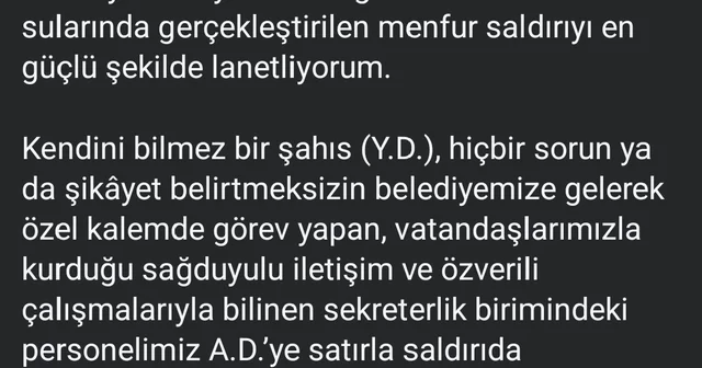 Belediye başkanının sekreterine satırla saldırı: 1 yaralı Ordu Haberleri