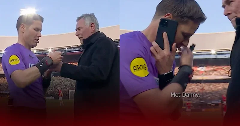 Yeşil sahalarda görülmemiş olay! Maçı durdurup telefonla konuştu Sözcü Gazetesi