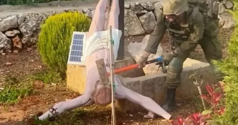 Hazreti İsa heykelini parçalayan asker hakkında yeni gelişme