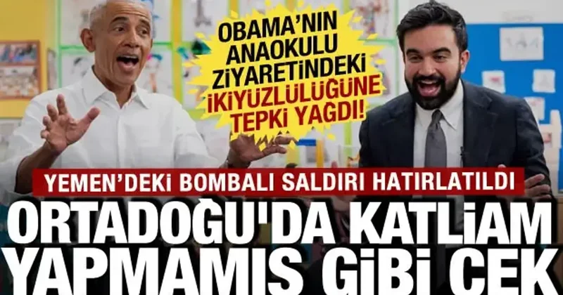 Ortadoğu da çocuk katliamı batıda çocuk sevgisi! Obama nın anaokulu ziyaretine tepki yağdı